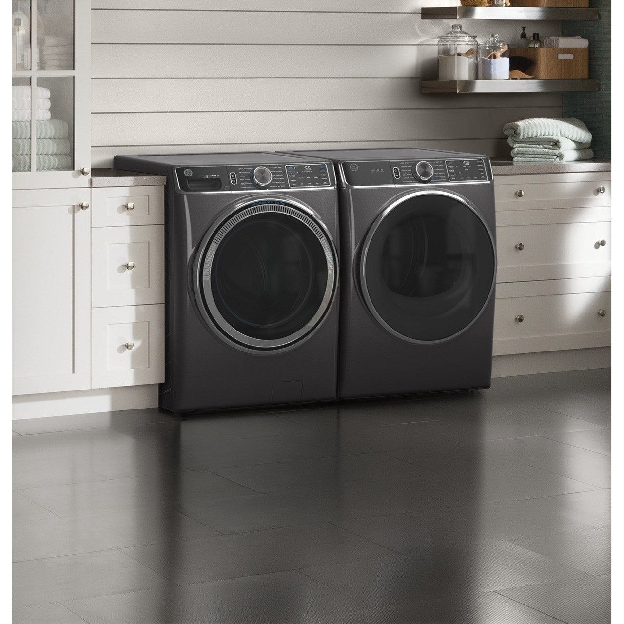 GE Appliances GFW850SPNDG GE 5.0 cu. ft. Capacity Smart Front